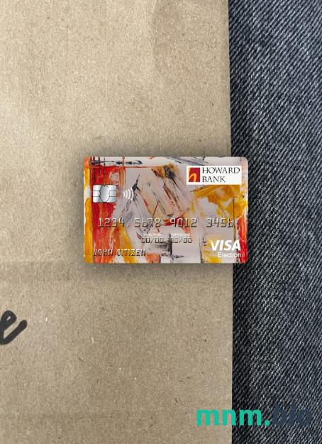 USA Maryland Howard Personal bank visa karta elektronowa wygląd fotograficzny skan PSD + zdjęcie